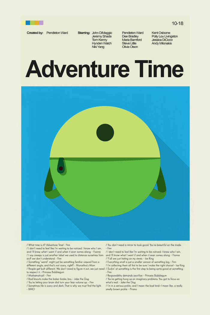 Adventure Time - Finn's backpack | 12"x18" or 18"x24" Print only