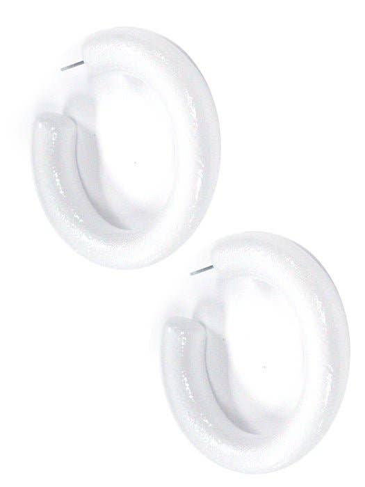 Dory C Shape Hoop Earrings: Aqua