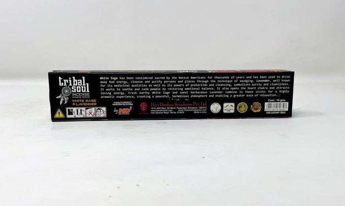 NEW! Tribal Soul White Sage & Lavender Incense Sticks by HD (3 Pack)