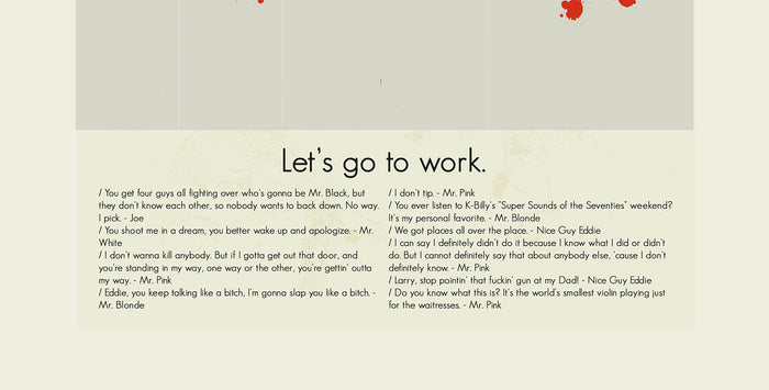 Reservoir Dogs Inspired Mid-Century Modern Print | 12"x18" or 18"x24" Print only