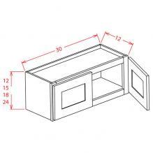 Shaker White- 30" Wide Wall Bridge Cabinet