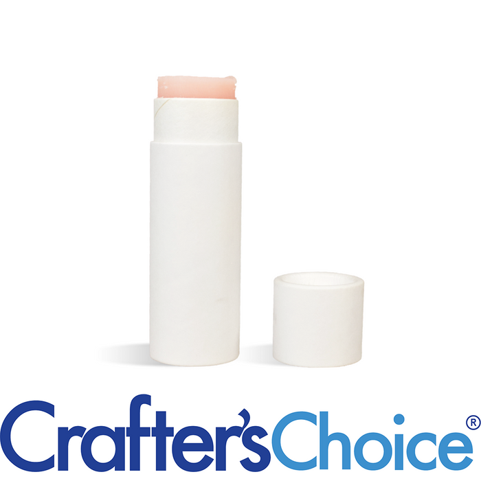 0.3 oz White Paperboard Lip Tube & Cap Set - Push Up