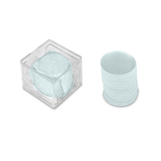 100 Glass Cover Slips (12mm Round Circle) for Microscope Slides, SKU SL39301012, three quarter front view