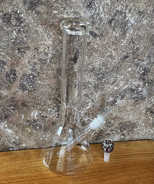 14" Thick Clear Best Beaker Bong 2 - 14mm Bowls