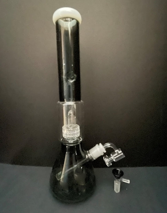 16" Beaker Bong Thick Glass Shower & Dome Perc Terp Slurper & Bowl