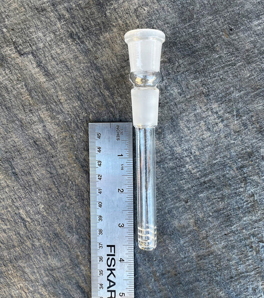 18mm to 18mm 3.5" Length - Thick Glass 6 cuts Downstem Diffuser