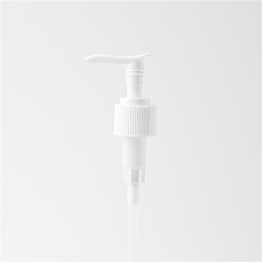 24/410 White Ribbed Lotion Pump Top