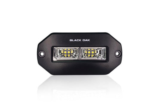 4 Inch Flush Mount Black Marine LED Spreader Light - Pro Series 3.0 | Scene (40W)