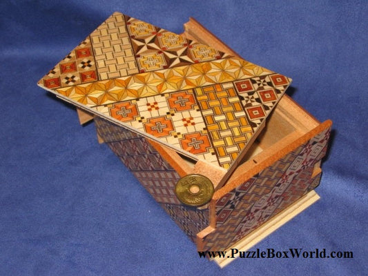 5 Sun 21 +1 Step Yosegi  Japanese Puzzle Box