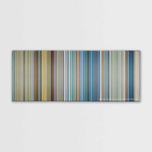 6 Underground color palette canvas print: thousands of thin vertical stripes of color