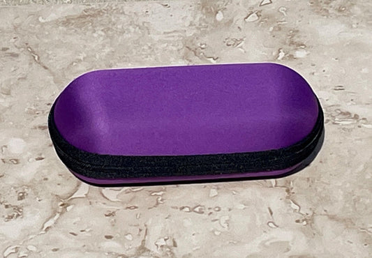 6.5" Purple Padded Pouch Hard Case Protective Pipe Storage Zipper Travel