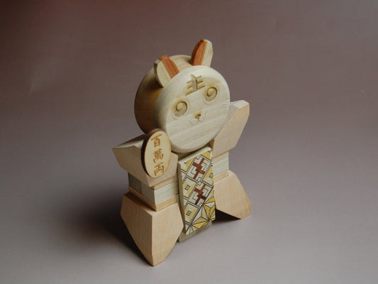 8 Piece Lucky Cat Kumiki Puzzle