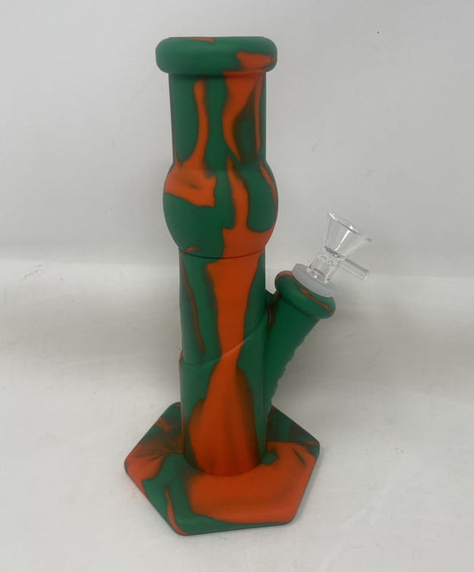 9" Thick Silicone Detachable & Unbreakable Bong includes 14mm Bowl