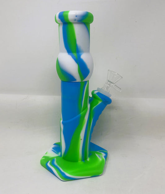 9" Thick Silicone Detachable & Unbreakable Bong includes 14mm Bowl