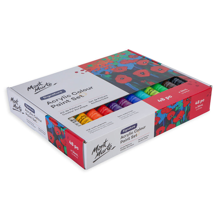 Acrylic Colour Paint Set Signature 48pc x 36ml (1.2 US fl.oz)