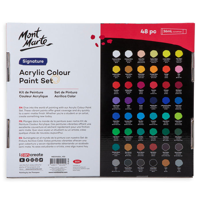 Acrylic Colour Paint Set Signature 48pc x 36ml (1.2 US fl.oz)