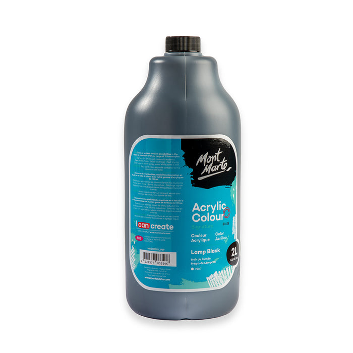 Acrylic Colour Paint Signature 2L (67.6 US fl.oz) Bottle – Black