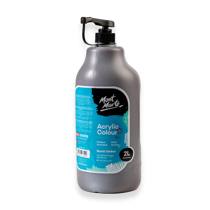 Acrylic Colour Paint Signature 2L (67.6 US fl.oz) Bottle – Burnt Umber