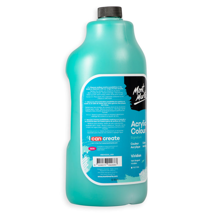 Acrylic Colour Paint Signature 2L (67.6 US fl.oz) Bottle – Viridian