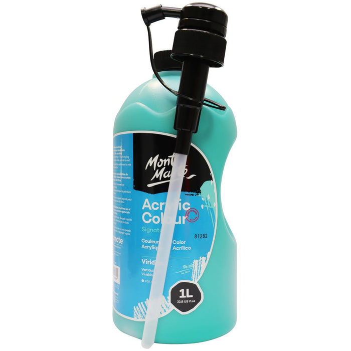 Acrylic Colour Signature 1L (33.8 US fl.oz) Bottle - Viridian