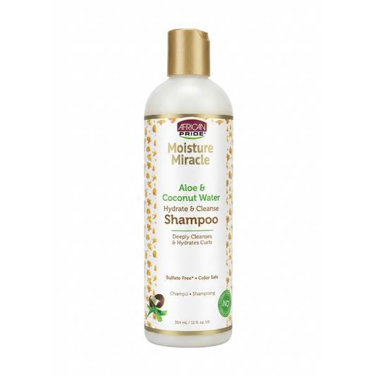 AFRICAN PRIDE Moisture Miracle Aloe & Coconut Water Shampoo 12oz