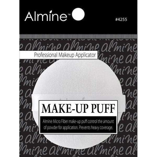 Almine Round Makeup Puff Microfiber Material, 1 Count, White