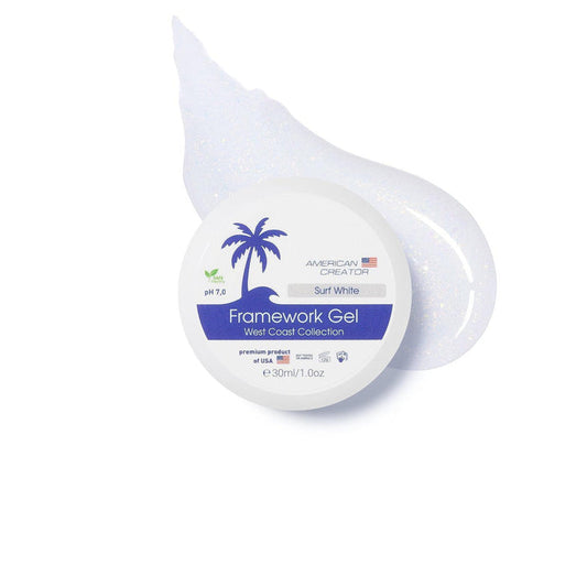American Creator Framework Gel - SURF WHITE (West Coast Col.)-Extension Gels;Must have-American Creator-Gel Essentialz