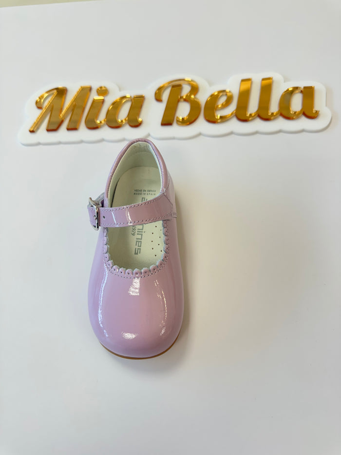 Andanines Leather Patent Shoes  Lilac