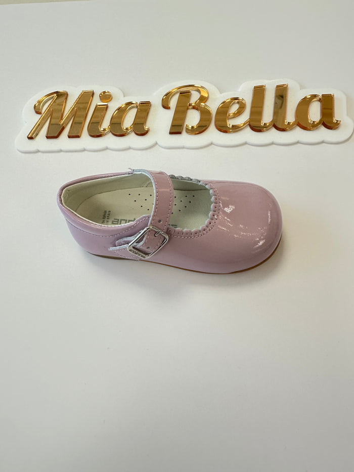 Andanines Leather Patent Shoes  Lilac