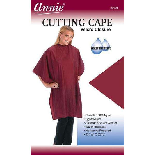 Annie Cutting Cape Velcro Closure, 1 Count, Burgundy