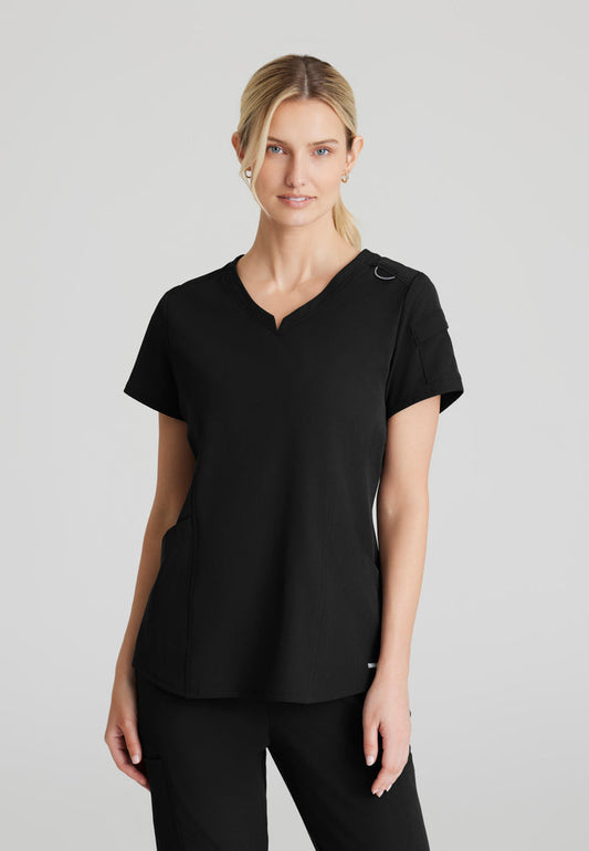 Aura Top - Black - Grey's Anatomy Scrubs