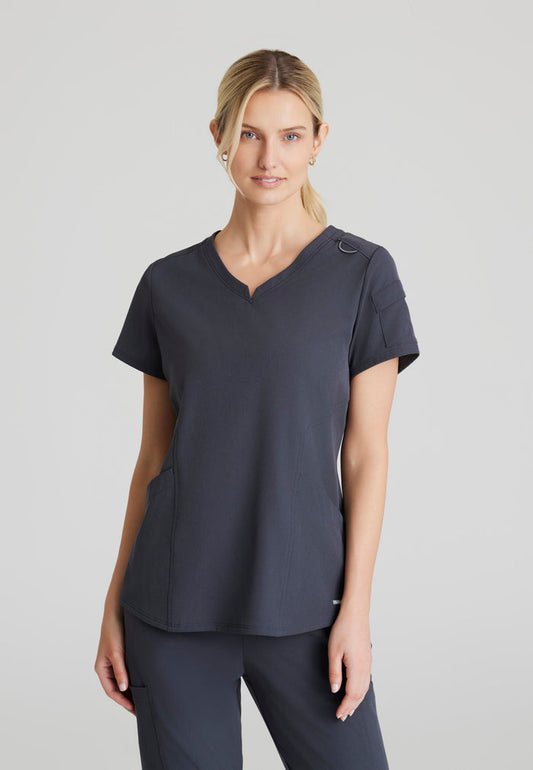 Aura Top - Pewter - Grey's Anatomy Scrubs