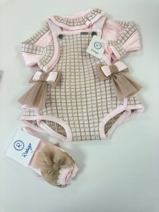 AW Rahigo Romper Set Pink &  camel