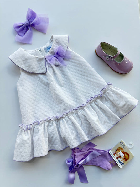 Babine White/Lilac Dress