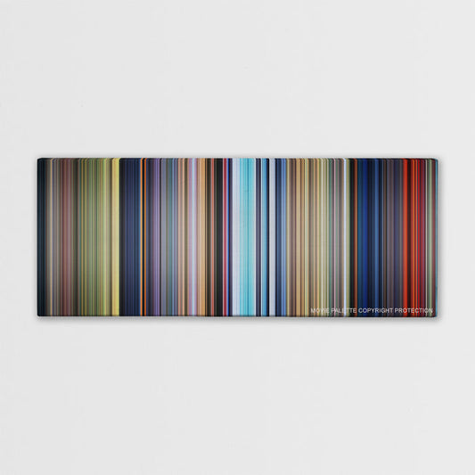 Bambi color palette canvas print: thousands of thin vertical stripes of color