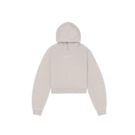 Bandit Classic Cotton Fleece Women's Cropped Hoodie - Ash