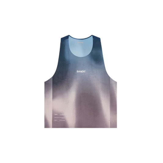 Bandit Men's Specter™ Shorty Race Singlet - Tranquil Blue Wave Print