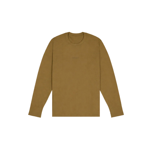 Bandit Seamless Men’s Wool LS Crewneck Top – Antique Brass
