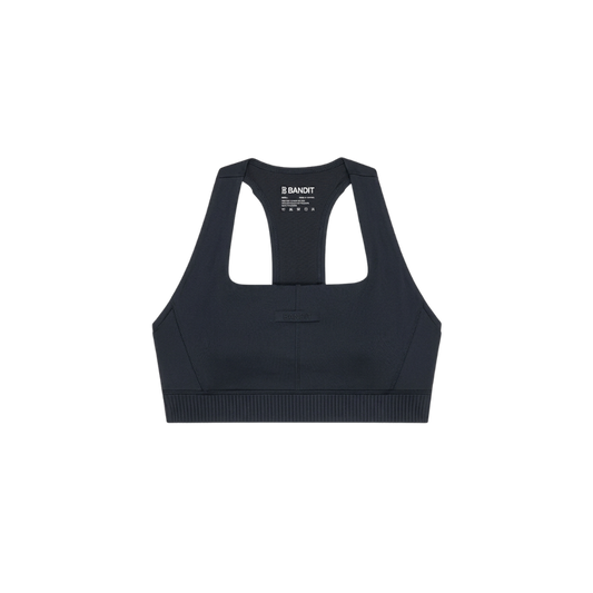 Bandit Stamina Square Neck Bra with Bonded Band Detail - Black