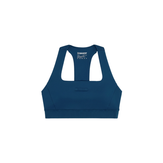 Bandit Stamina Square Neck Bra with Bonded Band Detail - Ink Blue