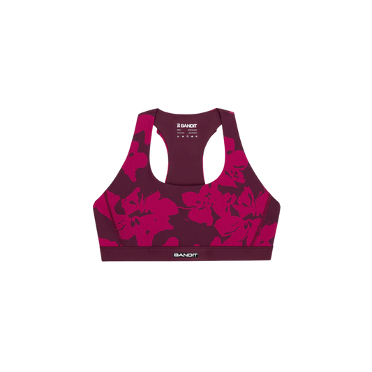 Bandit W Cadence Printed Scoopneck Run Bra Printed Fig/Berry