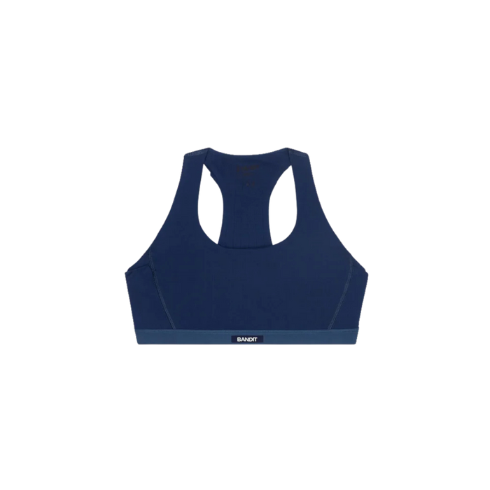 Bandit W Gridlock Scoopneck Bra Printed NY Navy