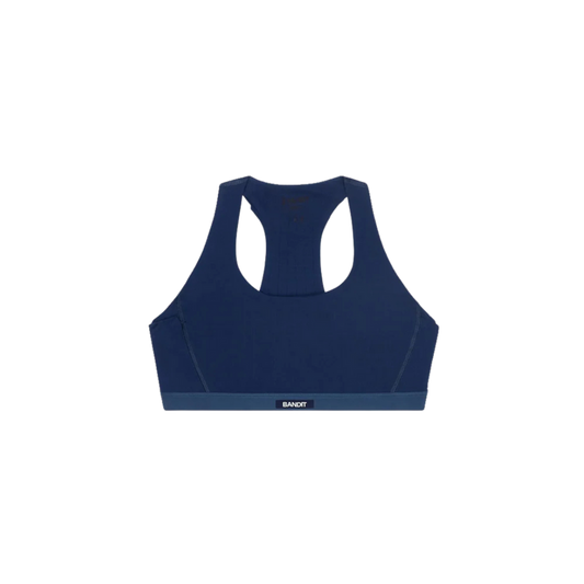 Bandit W Gridlock Scoopneck Bra Printed NY Navy