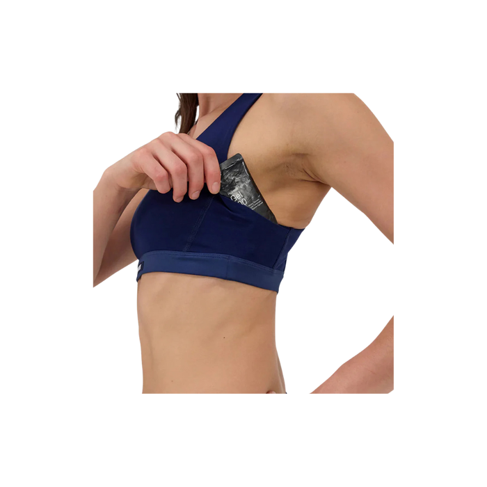 Bandit W Gridlock Scoopneck Bra Printed NY Navy