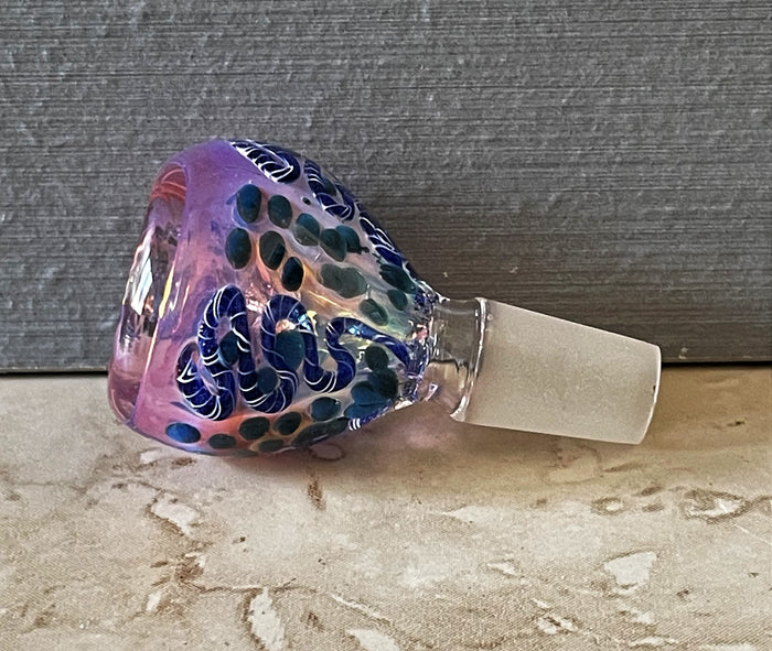 Beautiful & Bold Color Handmade Thick Glass 14mm Male Bowl