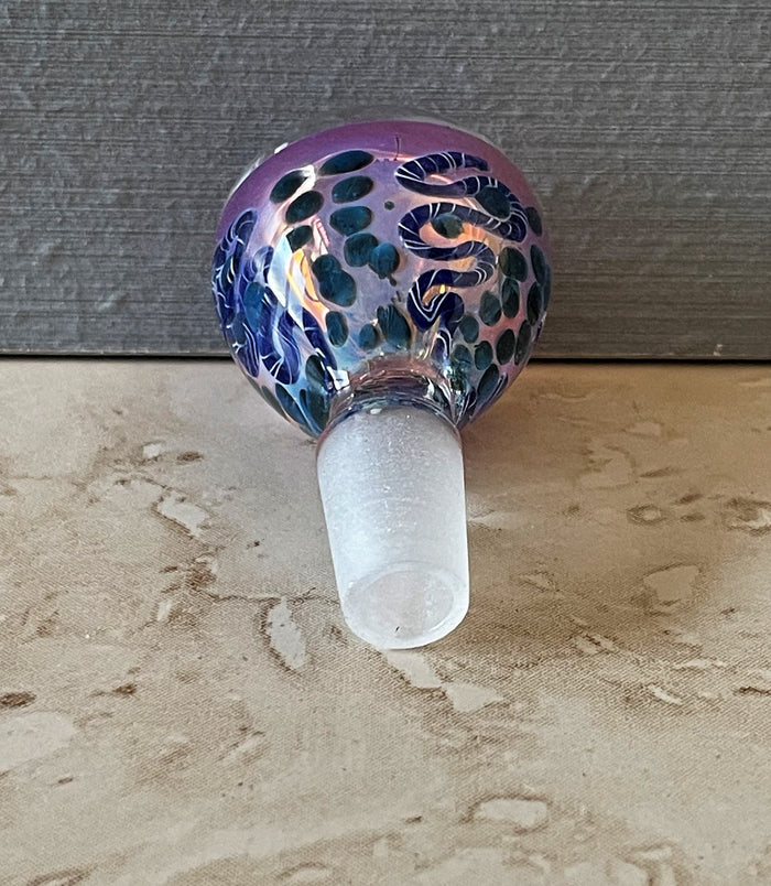 Beautiful & Bold Color Handmade Thick Glass 14mm Male Bowl