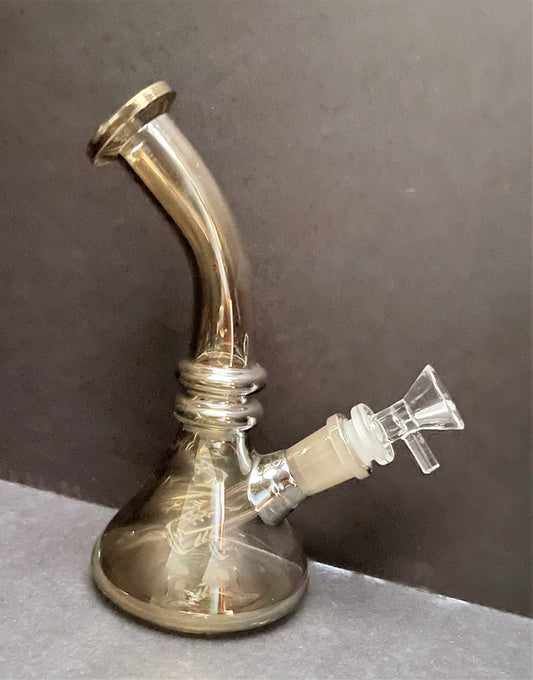 Beautiful Champagne Thick Glass Best 7.5" Beaker Bong