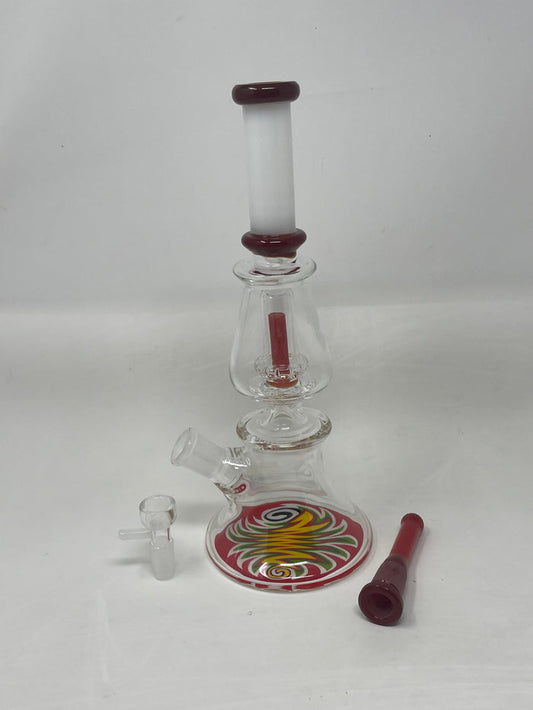 Beautiful Design 11" Thick Glass Bong Dome and Shower Perc