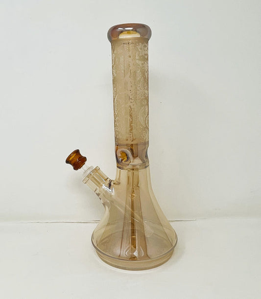 Beautiful Shimmering Metalic 13" Thick Glass Beaker Bong