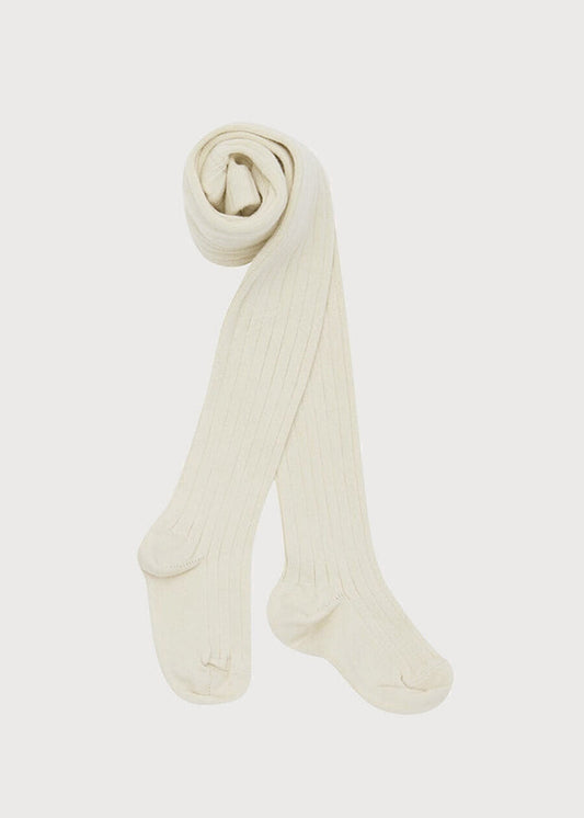 Beige Ribbed Tights (0mths-10yrs) TIGHTS from Pepa London